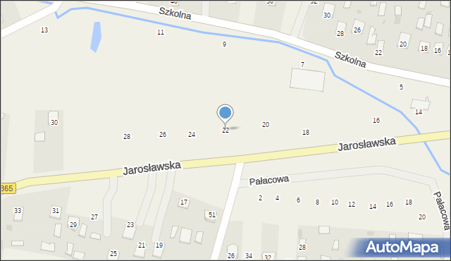 Dachnów, Jarosławska, 22, mapa Dachnów