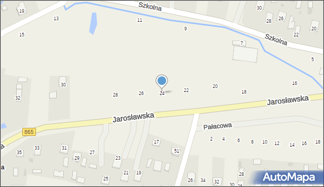 Dachnów, Jarosławska, 24, mapa Dachnów