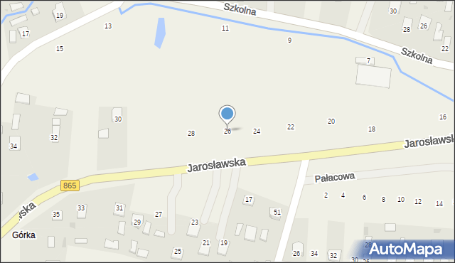 Dachnów, Jarosławska, 26, mapa Dachnów