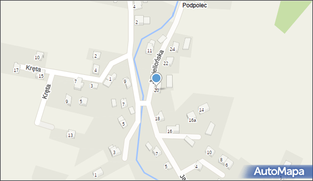 Dankowice, Jagiellońska, 20, mapa Dankowice