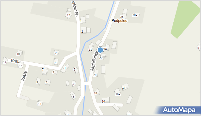 Dankowice, Jagiellońska, 22, mapa Dankowice