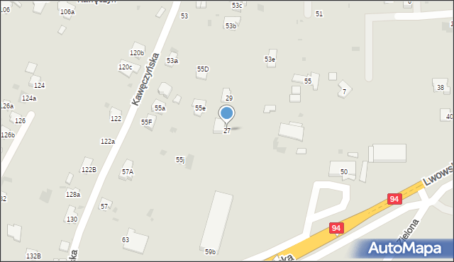 Dębica, Jaśminowa, 27, mapa Dębicy