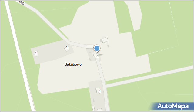 Długi Bród, Jakubowo, 2, mapa Długi Bród