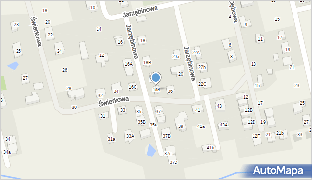 Długołęka, Jarzębinowa, 18d, mapa Długołęka