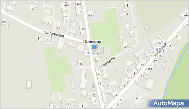 Dobrzany, Jana Pawła II, 11, mapa Dobrzany