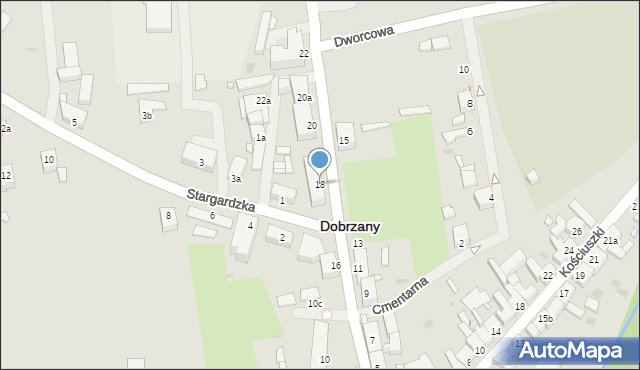 Dobrzany, Jana Pawła II, 18, mapa Dobrzany