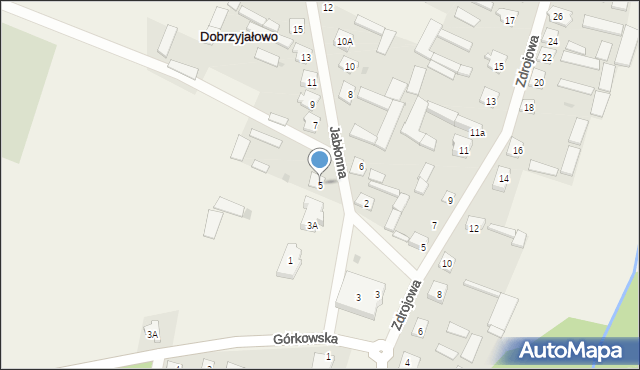 Dobrzyjałowo, Jabłonna, 5, mapa Dobrzyjałowo