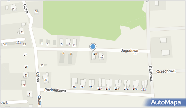 Dobrzykowice, Jagodowa, 14a, mapa Dobrzykowice