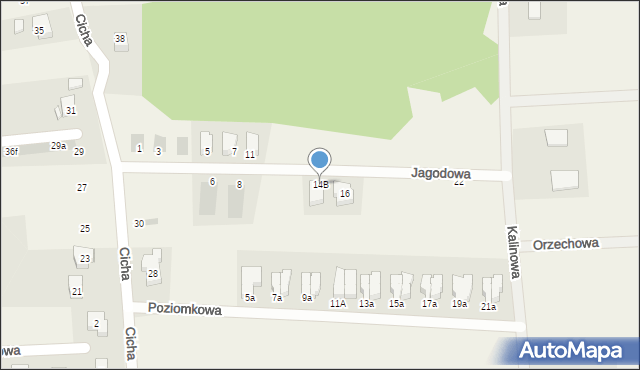 Dobrzykowice, Jagodowa, 14B, mapa Dobrzykowice