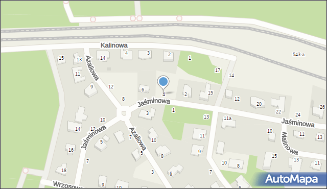 Dolaszewo, Jaśminowa, 4, mapa Dolaszewo