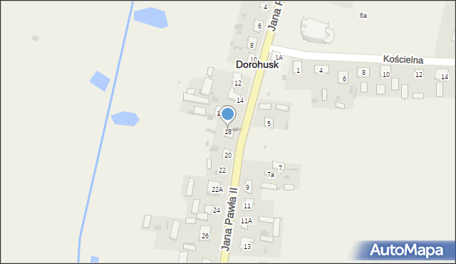 Dorohusk, Jana Pawła II, 18, mapa Dorohusk