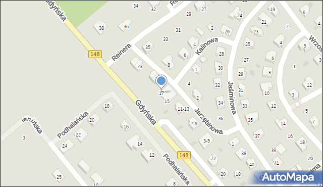 Drawsko Pomorskie, Jarzębinowa, 17, mapa Drawsko Pomorskie