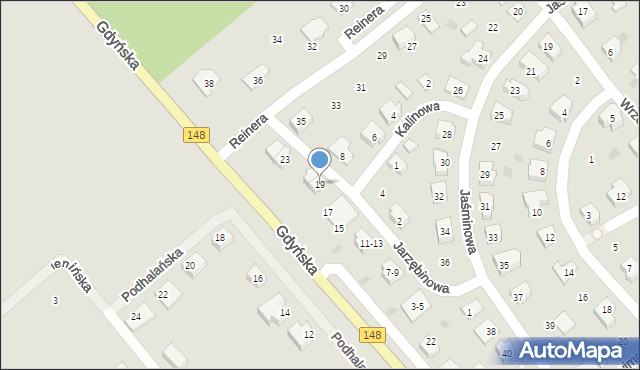 Drawsko Pomorskie, Jarzębinowa, 19, mapa Drawsko Pomorskie