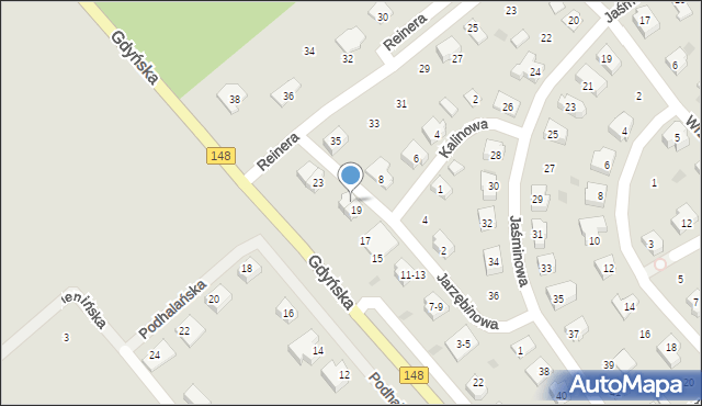 Drawsko Pomorskie, Jarzębinowa, 21, mapa Drawsko Pomorskie