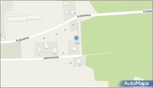 Droszków, Jaśminowa, 10, mapa Droszków