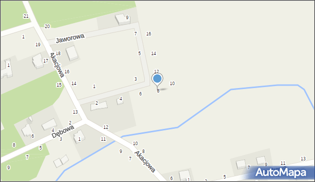 Drwęsa, Jaworowa, 8, mapa Drwęsa