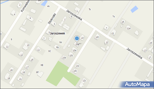 Duczki, Jaroszewska, 10a, mapa Duczki