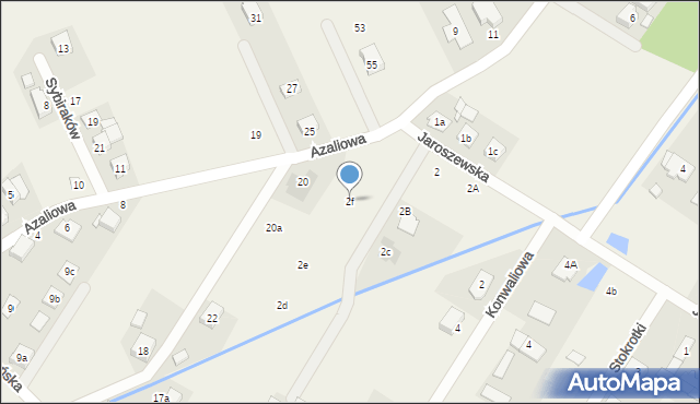 Duczki, Jaroszewska, 2f, mapa Duczki