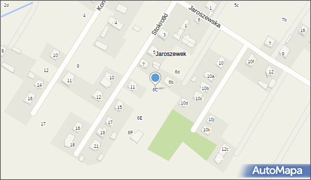 Duczki, Jaroszewska, 6C, mapa Duczki