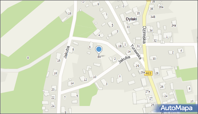 Dylaki, Jakuba, 8A, mapa Dylaki