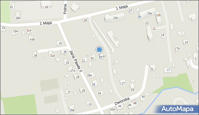 Dynów, Jana Pawła II, 26, mapa Dynów