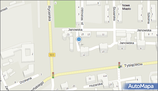 Elbląg, Janowska, 19, mapa Elbląga