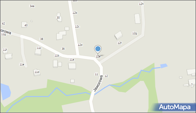 Elbląg, Jaworowa, 12e, mapa Elbląga