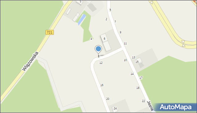 Emów, Jasna, 8, mapa Emów