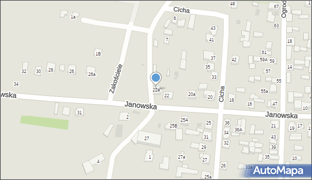 Frampol, Janowska, 22a, mapa Frampol
