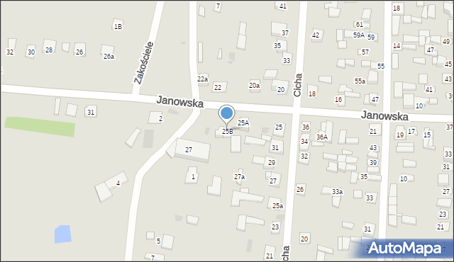 Frampol, Janowska, 25B, mapa Frampol