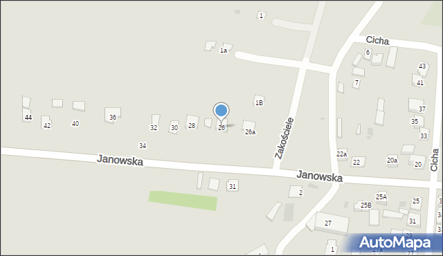 Frampol, Janowska, 26, mapa Frampol