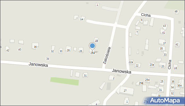 Frampol, Janowska, 26a, mapa Frampol