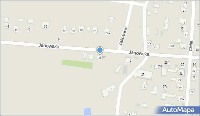 Frampol, Janowska, 31, mapa Frampol