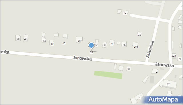 Frampol, Janowska, 34, mapa Frampol