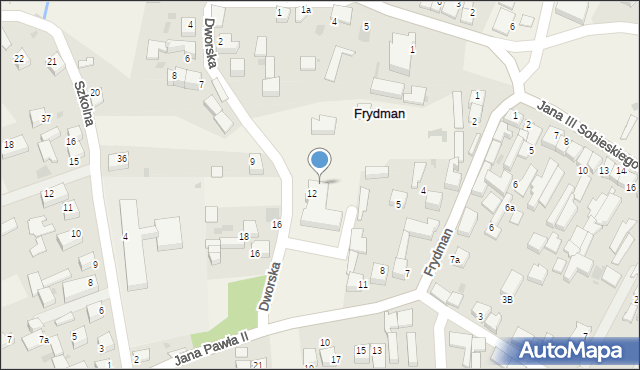 Frydman, Jana Pawła II, 18, mapa Frydman