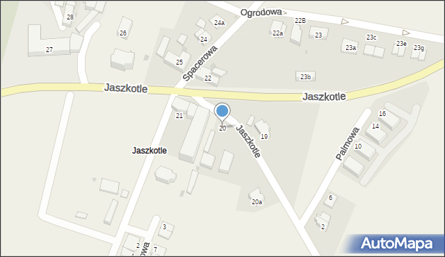 Gądów, Jaszkotle, 20, mapa Gądów