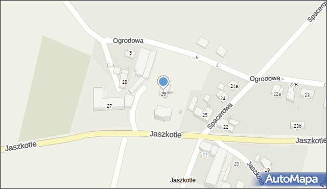 Gądów, Jaszkotle, 26, mapa Gądów