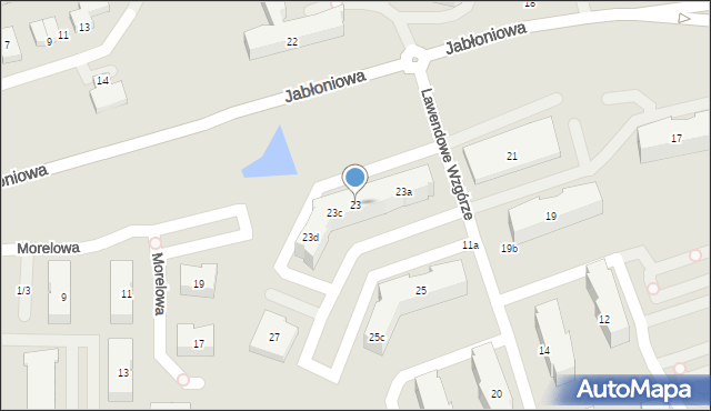 Gdańsk, Jabłoniowa, 23, mapa Gdańska