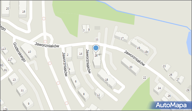 Gdańsk, Jaworzniaków, 16, mapa Gdańska