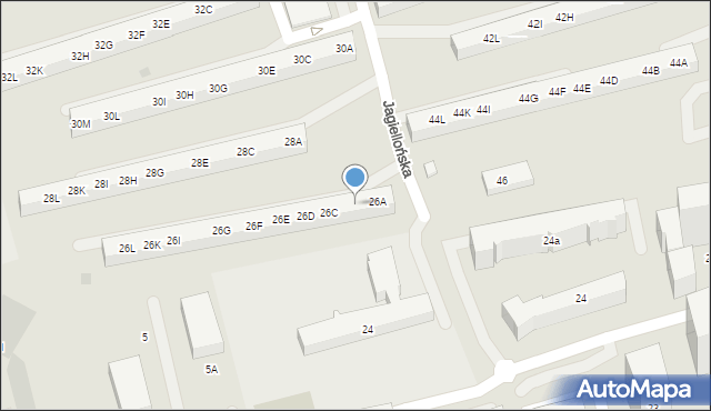 Gdańsk, Jagiellońska, 26B, mapa Gdańska