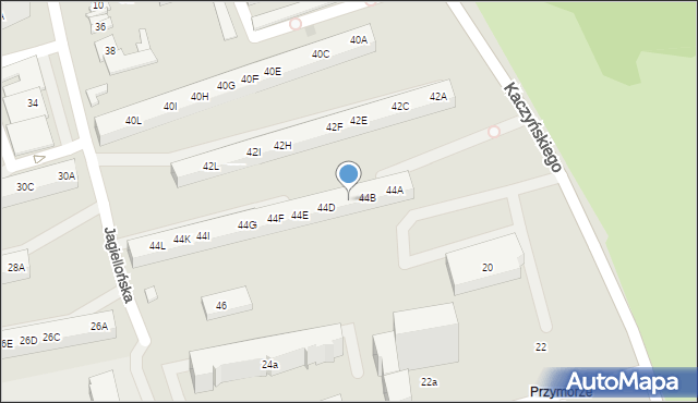 Gdańsk, Jagiellońska, 44C, mapa Gdańska