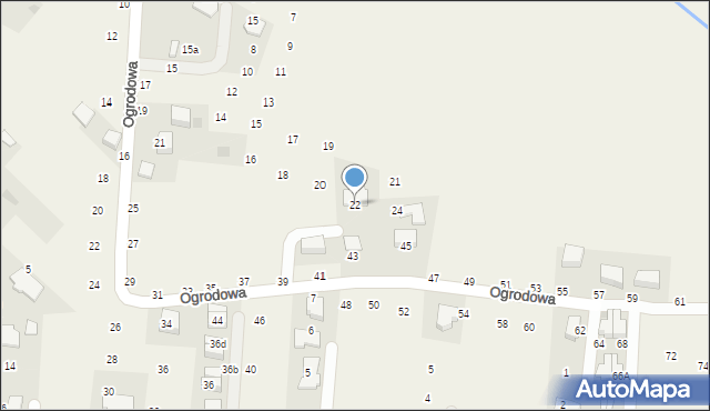 Giebułtów, Jagodowa, 22, mapa Giebułtów