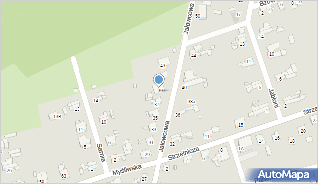 Gliwice, Jałowcowa, 39A, mapa Gliwic