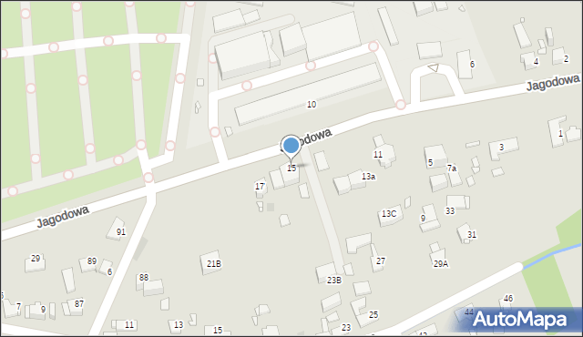 Gliwice, Jagodowa, 15, mapa Gliwic