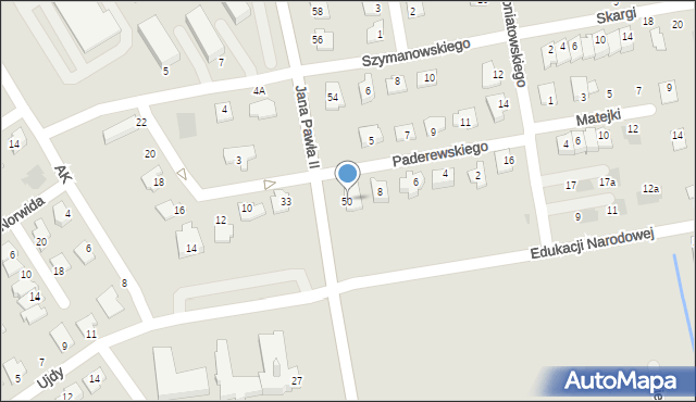 Głogów Małopolski, Jana Pawła II, 50, mapa Głogów Małopolski