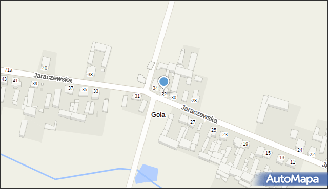 Gola, Jaraczewska, 32, mapa Gola