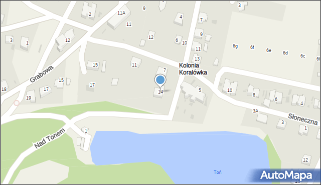 Goleszów, Jasna, 14, mapa Goleszów