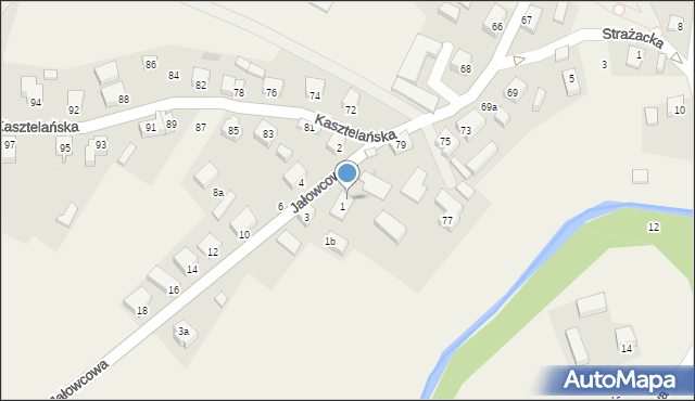 Goręczyno, Jałowcowa, 1a, mapa Goręczyno