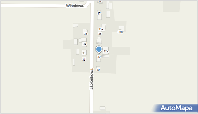 Gorzyce Wielkie, Jabłonkowa, 32, mapa Gorzyce Wielkie