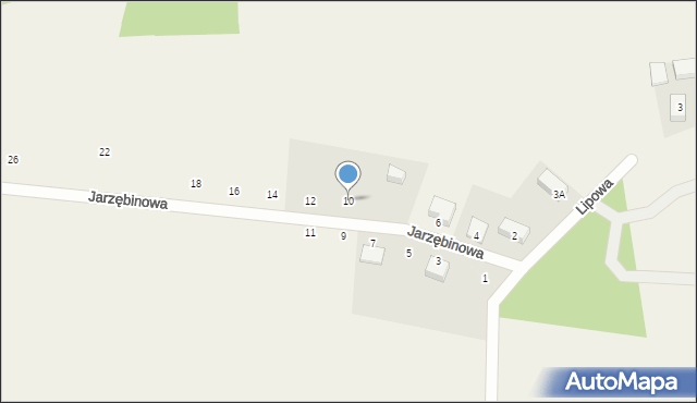 Grabowiec, Jarzębinowa, 10, mapa Grabowiec